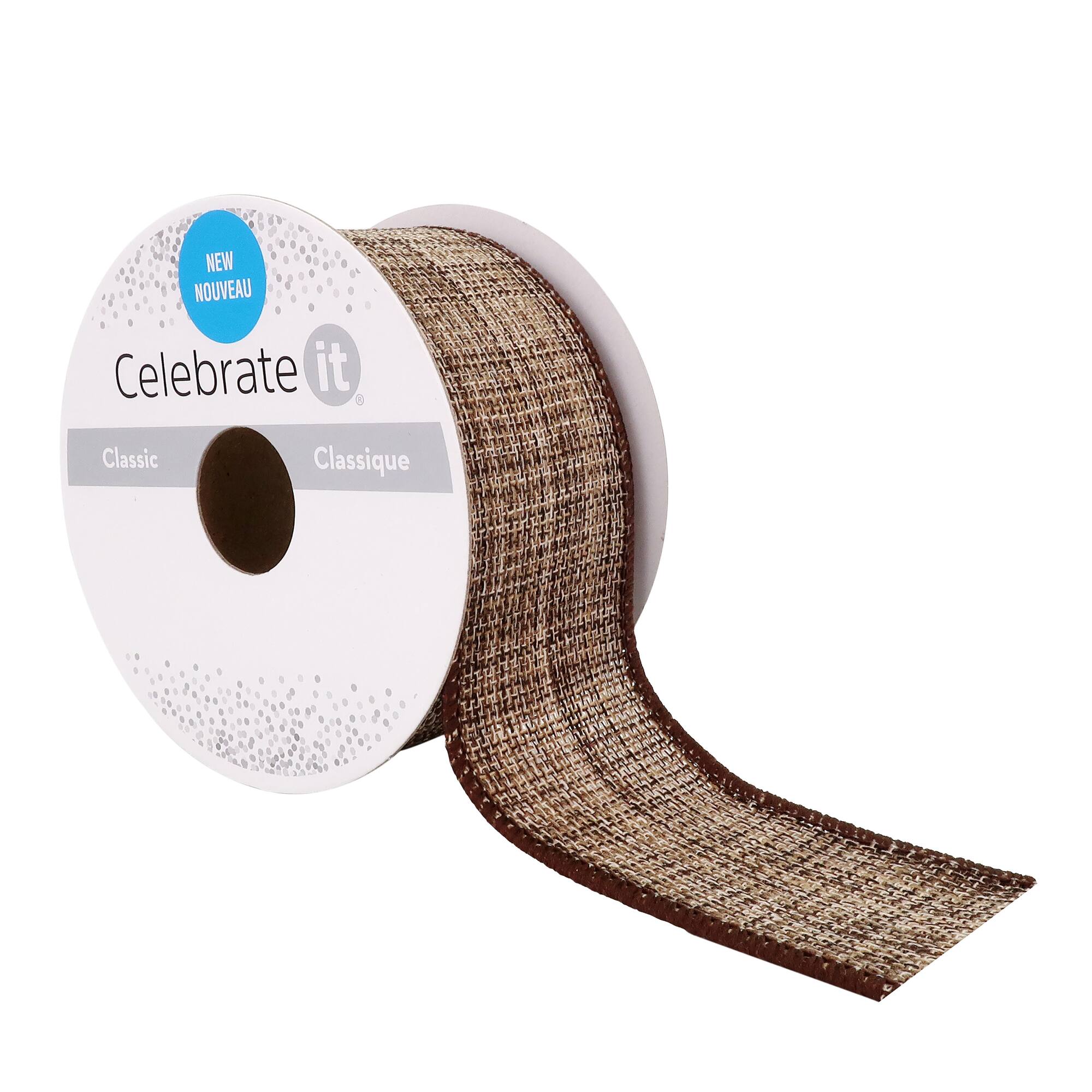 1.5'' x 3yd. Wired Woven Ribbon by Celebrate It